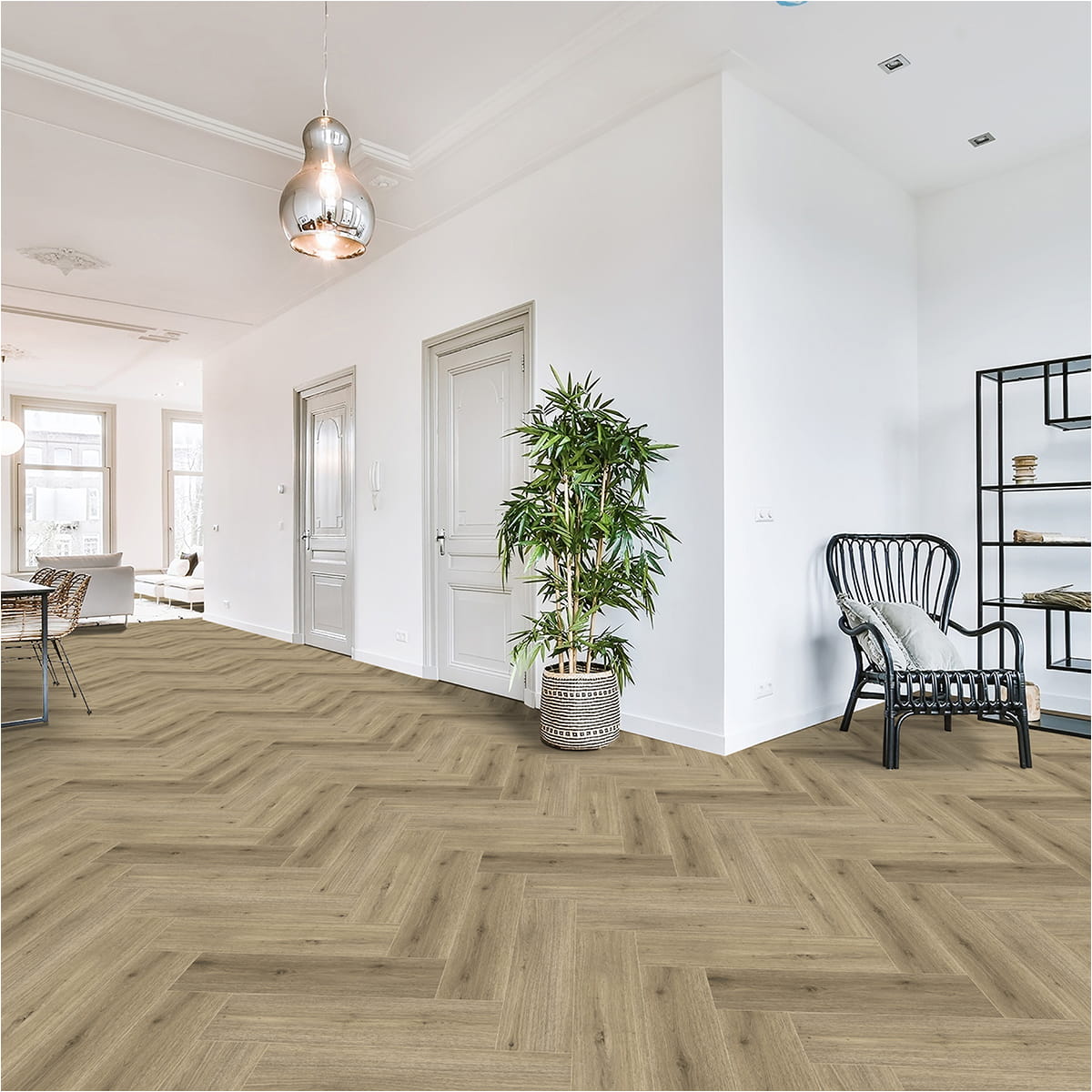 Click-Vinyl SPC 4186H Altea Eiche 5mm Herringbone inkl. Trittschall