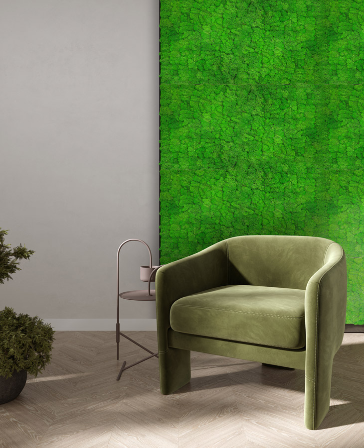 Wandpaneel Jangal Modular Wall 11101 Rich Green Moos 52 x 52 cm