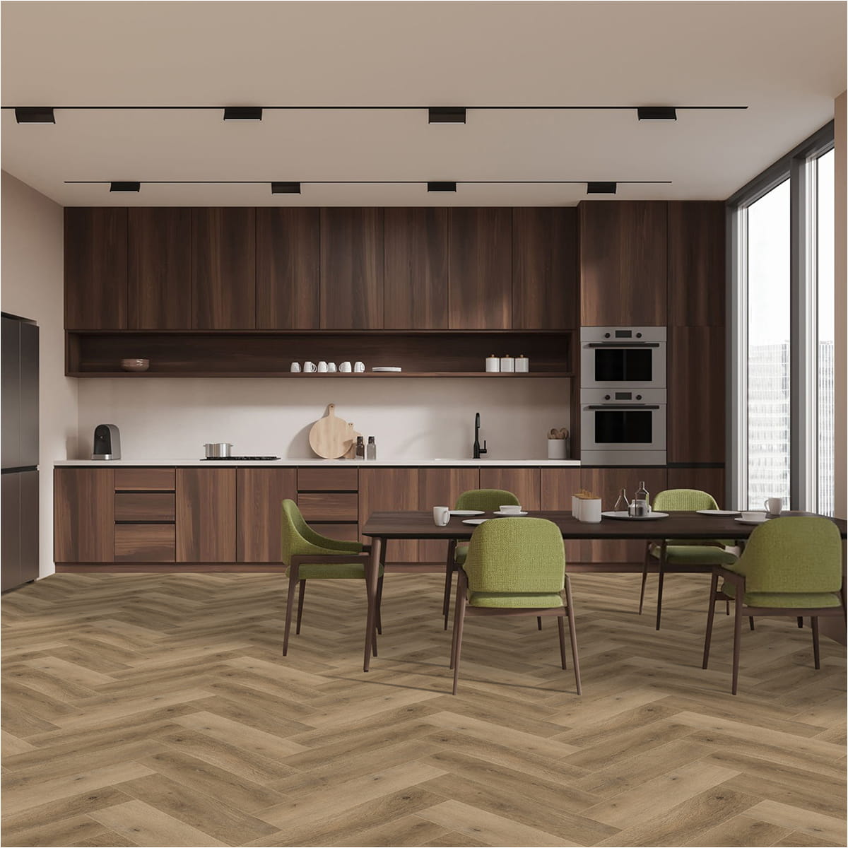 Click-Vinyl SPC 4187H Pals Eiche 5mm Herringbone inkl. Trittschall