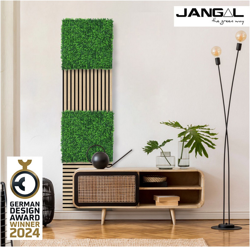 Wandpaneel Jangal Modular Wall 11120 Mixed Green Design Grass 52 x 52 cm