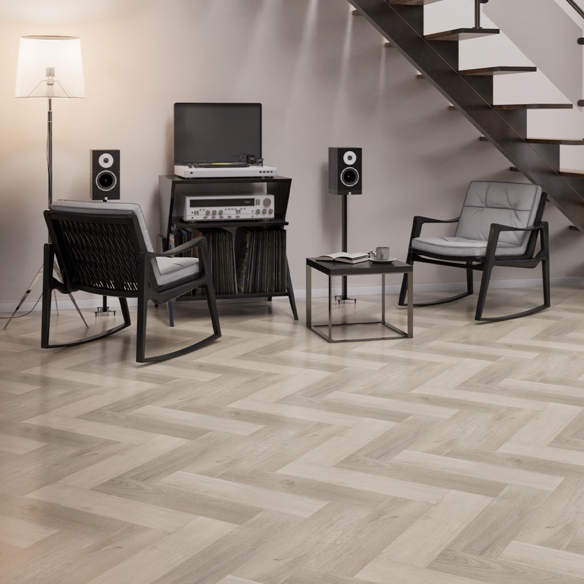 Click-Vinyl CHECK One 2073H Lausitz Eiche Herringbone inkl. Trittschall Premium