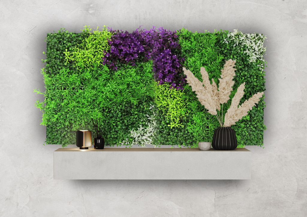 Wandpaneel Jangal Modular Wall 11116 violet mixed flora 52 x 52 cm