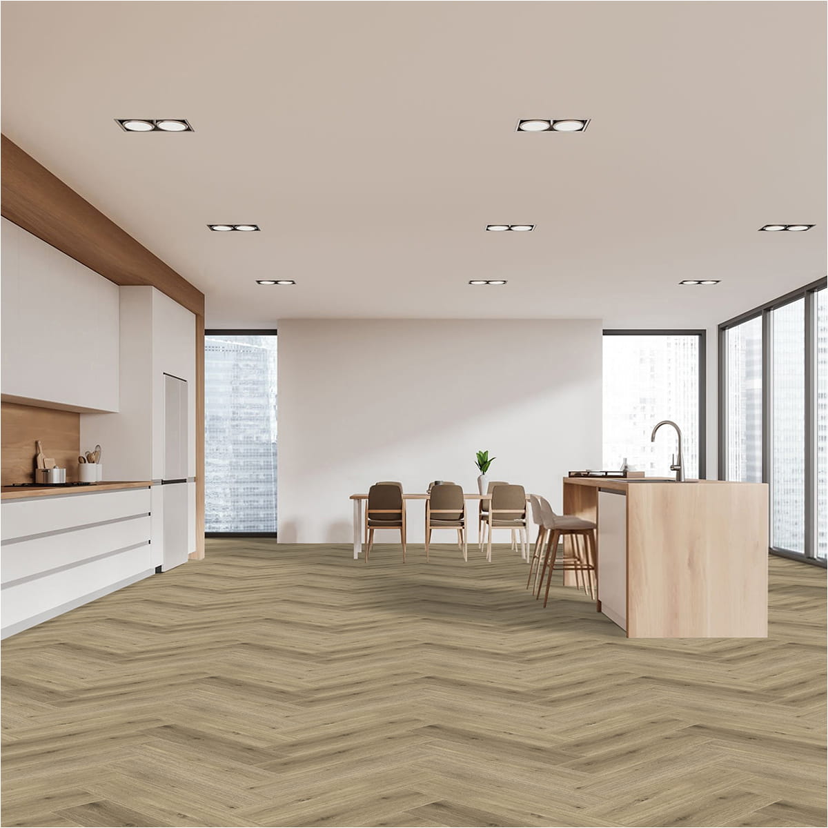 Click-Vinyl SPC 4186H Altea Eiche 5mm Herringbone inkl. Trittschall