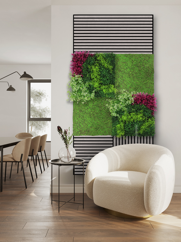 Wandpaneel Jangal Modular Wall 11119 pink mixed flora 52 x 52 cm