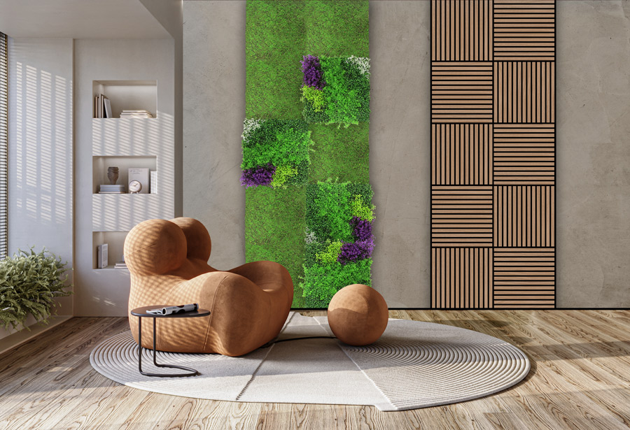 Wandpaneel Jangal Modular Wall 11116 violet mixed flora 52 x 52 cm