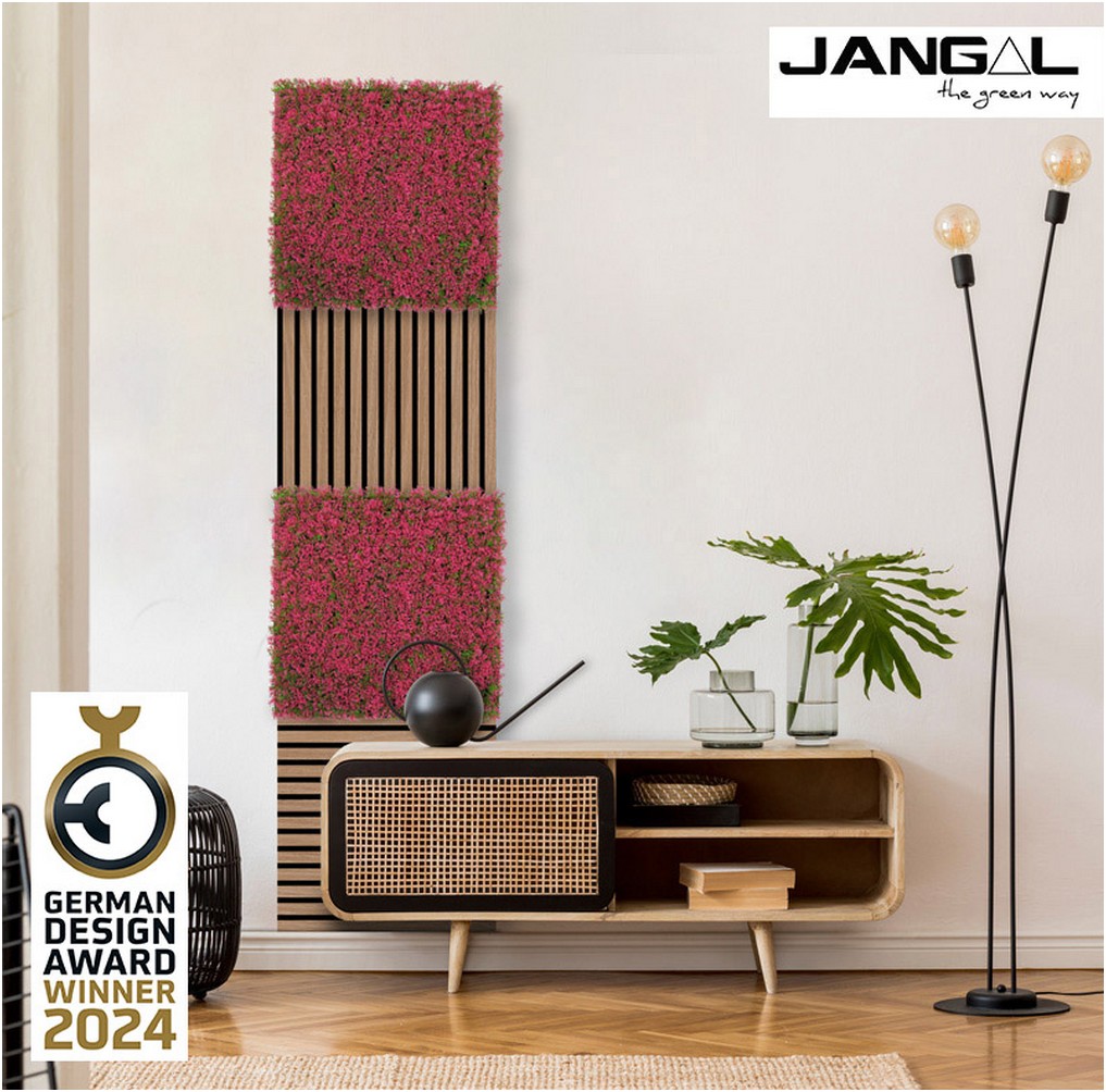 Wandpaneel Jangal Modular Wall 11114 Pink Design Grass 52 x 52 cm