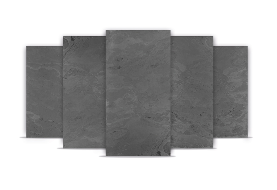 Wandpaneel Check real stone 20002 Schiefer schwarz 122 x 61 cm