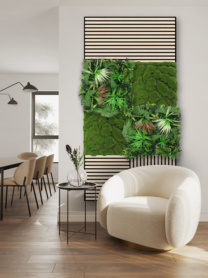 Wandpaneel Jangal Modular Wall 11109 forest green big bulk design moos 52 x 52 cm