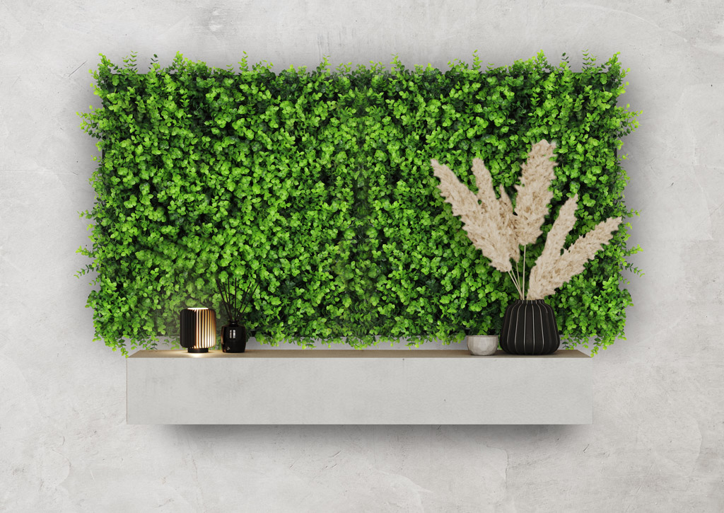 Wandpaneel Jangal Modular Wall 11112 Mixed Green Design Buxus 52 x 52 cm