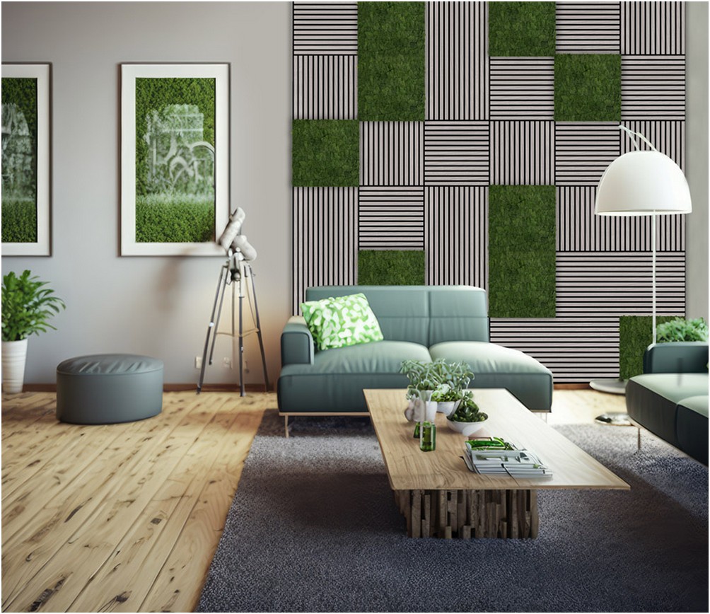 Wandpaneel Jangal Modular Wall 11103 Dark Green Moos 52 x 52 cm