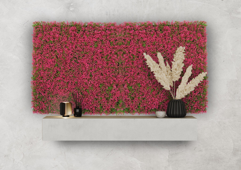 Wandpaneel Jangal Modular Wall 11114 Pink Design Grass 52 x 52 cm