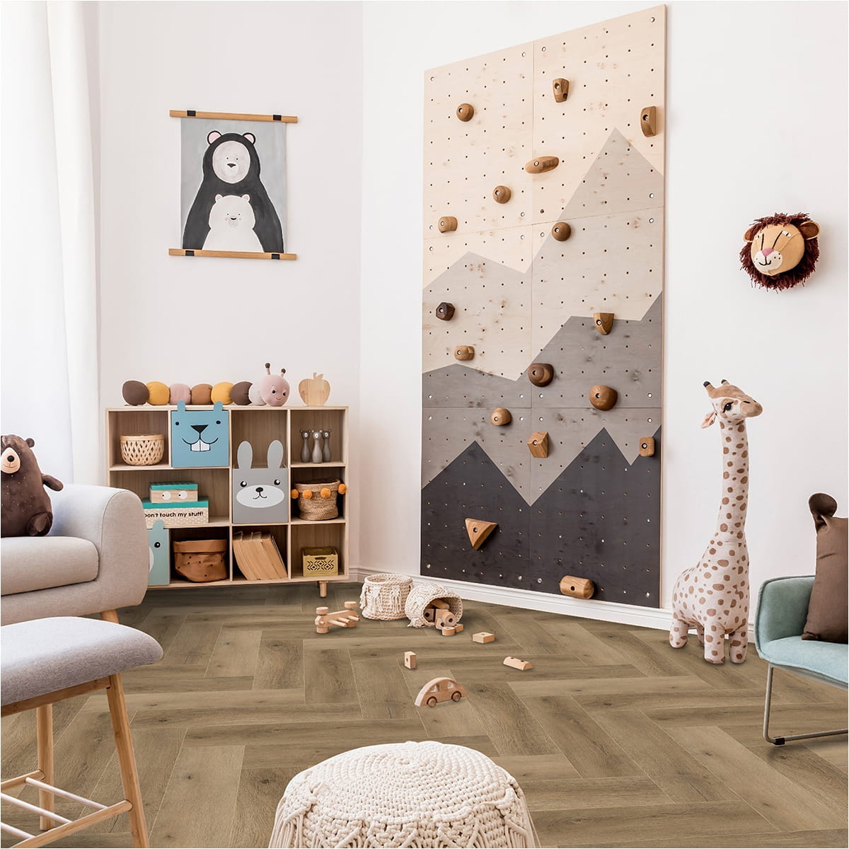 Click-Vinyl SPC 4187H Pals Eiche 5mm Herringbone inkl. Trittschall