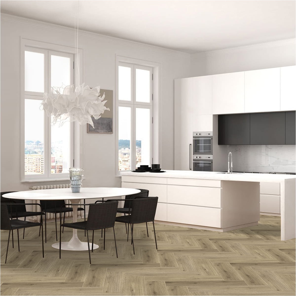 Click-Vinyl SPC 4186H Altea Eiche 5mm Herringbone inkl. Trittschall