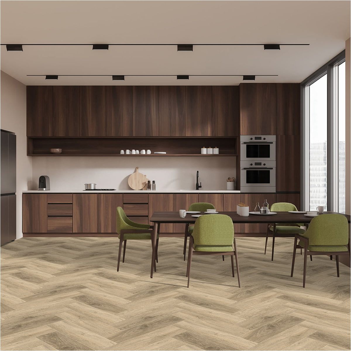 Click-Vinyl SPC 4185H Cadiz Eiche 5mm Herringbone inkl. Trittschall