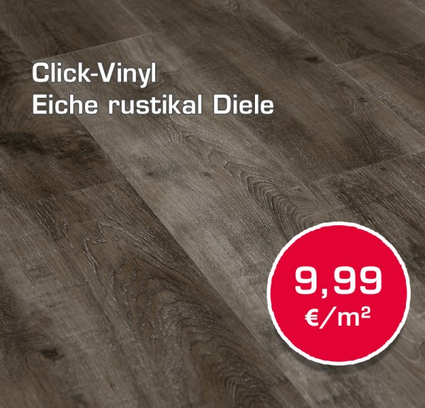 Click-Vinylboden Eiche rustikal Diele