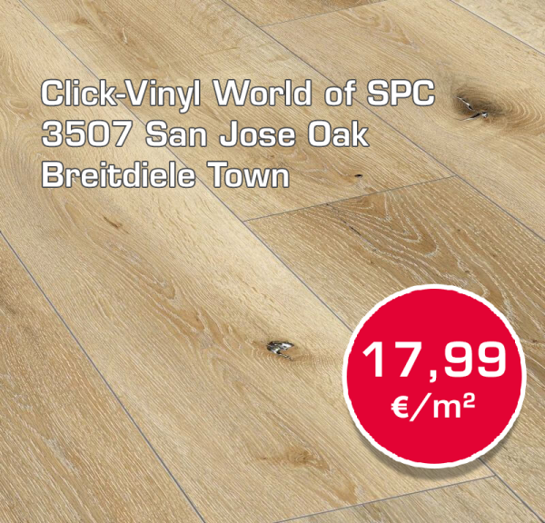Click-Vinylboden World of SPC 3507 San Jose Oak Breitdiele Town