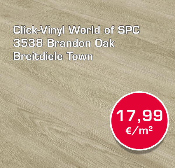 Click-Vinylboden World of SPC 3538 Brandon Oak Breitdiele Town