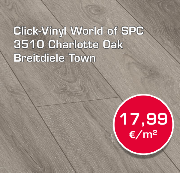 Click-Vinylboden World of SPC 3510 Charlotte Oak Breitdiele Town