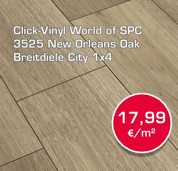 Click-Vinylboden World of SPC 3525 New Orleans Oak Breitdiele City 1x4