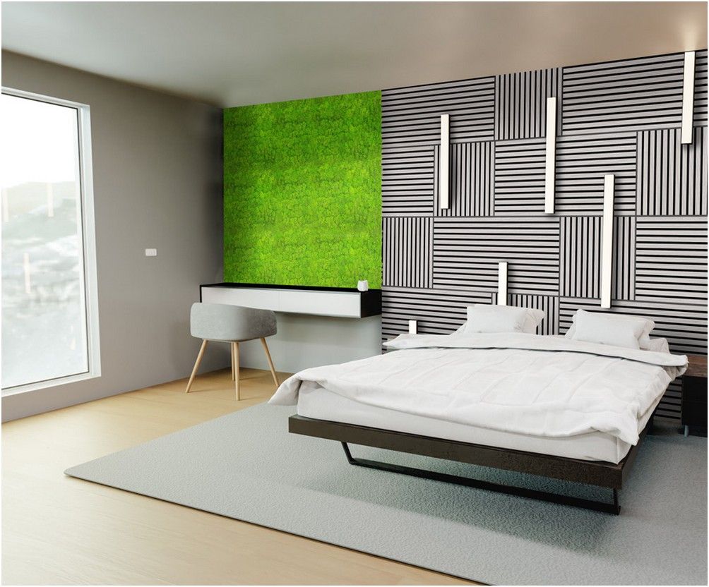 Wandpaneele im Schlafzimmer als dekorative Wandgestaltung